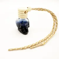 8ML Five-line Cover Color Spray Skull Glass Bottle Pendant Empty Bottle Wooden Cover New Multi-style Color Halloween Ghost Festival sku image 9