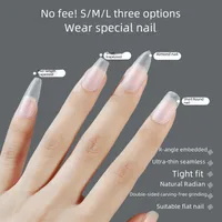 Nail Wear Nail Special Nail Tip Carving-Free Ultra-Thin Seamless Fake Nail Patch Nail Art 100 Pieces Factory Wholesale main image 2