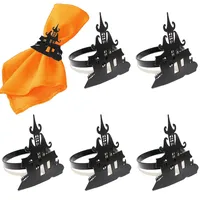 In Stock New Product Napkin Ring House Of Horrors Napkin Ring Creative Simple Black Castle Napkin Ring Halloween Wholesale main image 1