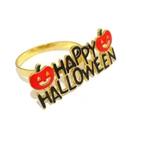 Popular Hotel Napkin Ring Happy Halloween Pumpkin Napkin Ring Letters Napkin Ring Dining-Table Decoration Accessories Manufacturer main image 5