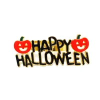 Popular Hotel Napkin Ring Happy Halloween Pumpkin Napkin Ring Letters Napkin Ring Dining-Table Decoration Accessories Manufacturer sku image 1