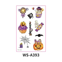 New  Children's Halloween Tattoo Sticker Funny Quirky Cute Party Gathering Tattoo Sticker Paper Waterproof Sweat-Proof sku image 3