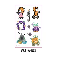New  Children's Halloween Tattoo Sticker Funny Quirky Cute Party Gathering Tattoo Sticker Paper Waterproof Sweat-Proof sku image 11