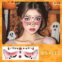 New Arrival Halloween Makeup Face Pasters Cute Ghost Makeup Tattoo Sticker Shooting Props Stickers Waterproof And Sweat-Proof sku image 1