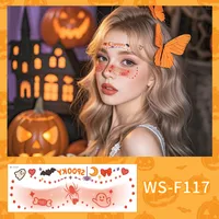 New Arrival Halloween Makeup Face Pasters Cute Ghost Makeup Tattoo Sticker Shooting Props Stickers Waterproof And Sweat-Proof sku image 5