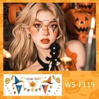 New Arrival Halloween Makeup Face Pasters Cute Ghost Makeup Tattoo Sticker Shooting Props Stickers Waterproof And Sweat-Proof sku image 7