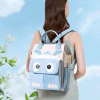 Cartoon Color Block Travel Daily Diaper Backpack main image 4