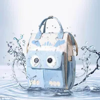 Cartoon Color Block Travel Daily Diaper Backpack main image 2