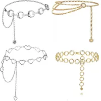 Europe And The United States  Jewelry Fashion Love Waist Chain Female Retro Metal Moon Star Pendant Body Chain Manufacturers Sales main image 5