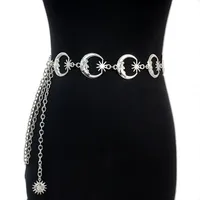 Europe And The United States  Jewelry Fashion Love Waist Chain Female Retro Metal Moon Star Pendant Body Chain Manufacturers Sales sku image 6