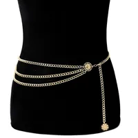 Europe And The United States  Jewelry Fashion Love Waist Chain Female Retro Metal Moon Star Pendant Body Chain Manufacturers Sales sku image 2