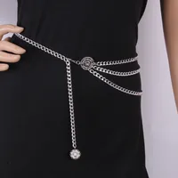 Europe And The United States  Jewelry Fashion Love Waist Chain Female Retro Metal Moon Star Pendant Body Chain Manufacturers Sales sku image 3