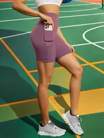 New Sanding Fitness Pants Peach Hip High Waist Fitness Tight Jacquard Plus Size Yoga Pocket Pants sku image 16