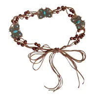 Hand-knitted Beaded Girls' Belt Accessories All-match Butterfly Waist Chain Jeans Sweater Belt Belt Waist Chain main image 5