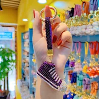 1 Piece Glam Cute Shoe Alloy Czech Diamond Women's Bag Pendant Keychain sku image 5