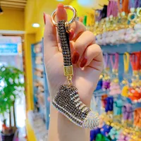 1 Piece Glam Cute Shoe Alloy Czech Diamond Women's Bag Pendant Keychain sku image 6
