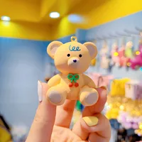 1 Piece Cartoon Style Cute Bear Resin Unisex Bag Pendant Keychain sku image 3