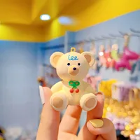 1 Piece Cartoon Style Cute Bear Resin Unisex Bag Pendant Keychain sku image 4
