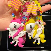 1 Piece Cute Cartoon Character  Silica Gel Unisex Bag Pendant Keychain main image 1