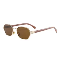 Simple Style Streetwear Geometric Ac UV400 Protection Oval Frame Full Frame Glasses main image 2