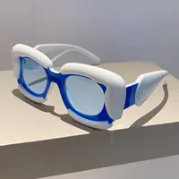 Hip-Hop Punk Geometric PC UV400 Protection Square Full Frame Glasses main image 4