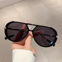 Simple Style Streetwear Geometric PC UV400 Protection Oval Frame Full Frame Glasses sku image 4