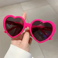 Simple Style Streetwear Heart Shape PC Optical Glass Heart Shape Full Frame Glasses sku image 2