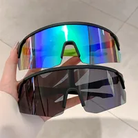 Simple Style Streetwear Geometric PC UV400 Protection Special-Shaped Mirror Half Frame Glasses main image 5