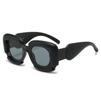 Hip-Hop Punk Geometric PC UV400 Protection Square Full Frame Glasses main image 5