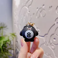 1 Piece Cartoon Style Cute Animal Billiards Resin Unisex Bag Pendant Keychain sku image 3