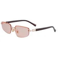 Simple Style Streetwear Geometric Ac UV400 Protection Oval Frame Frameless Glasses main image 2