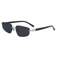 Simple Style Streetwear Geometric Ac UV400 Protection Oval Frame Frameless Glasses main image 4