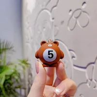 1 Piece Cartoon Style Cute Animal Billiards Resin Unisex Bag Pendant Keychain sku image 5