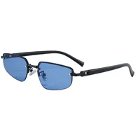 Simple Style Streetwear Geometric Ac UV400 Protection Oval Frame Frameless Glasses main image 5