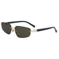 Simple Style Streetwear Geometric Ac UV400 Protection Oval Frame Frameless Glasses sku image 6