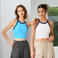 Autumn And Winter New Contrast Color High Elastic Sports Underwear Women's Shockproof Fitness Bra Yoga Clothing Vest Fixed Cup main image 1