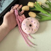 Internet Celebrity Cartoon Plush Keychain Cute Bread School Bag Pendant Doll Trinket Key Chain Gift Wholesale main image 4