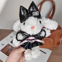 Xiaohongshu Popular White Lop-Eared Rabbit Plush Doll Pendant With Lanyard Birthday Gift Bag Pendant Wholesale sku image 11