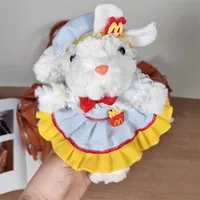 Xiaohongshu Popular White Lop-Eared Rabbit Plush Doll Pendant With Lanyard Birthday Gift Bag Pendant Wholesale sku image 6