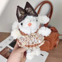 Xiaohongshu Popular White Lop-Eared Rabbit Plush Doll Pendant With Lanyard Birthday Gift Bag Pendant Wholesale sku image 28
