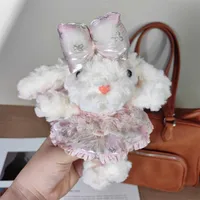 Xiaohongshu Popular White Lop-Eared Rabbit Plush Doll Pendant With Lanyard Birthday Gift Bag Pendant Wholesale sku image 16