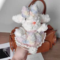 Xiaohongshu Popular White Lop-Eared Rabbit Plush Doll Pendant With Lanyard Birthday Gift Bag Pendant Wholesale sku image 8