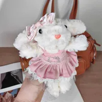 Xiaohongshu Popular White Lop-Eared Rabbit Plush Doll Pendant With Lanyard Birthday Gift Bag Pendant Wholesale sku image 19