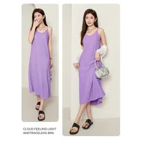 [Little Red Riding Book Same Style] Chiba Pleated Slip Skirt Women's Slimming Dress Summer Elegant Outer Wearing Base Midi Skirt main image 3