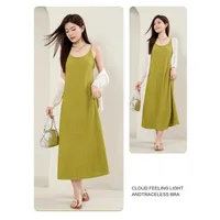 [Little Red Riding Book Same Style] Chiba Pleated Slip Skirt Women's Slimming Dress Summer Elegant Outer Wearing Base Midi Skirt main image 4
