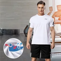 Sports Quick-drying Suit Two-piece Suit Men's Short-sleeved Casual Wear Running Suit Summer Quick-drying T-shirt 1801 main image 1