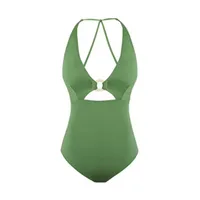 Hong Kong-style Swimsuit Women's Vintage Slim-fit Sexy Backless Neck Belly-covering Slim Sling  Ins Swimsuit sku image 8