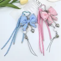 Dopamine Color Miu Style Bag Charm Girly Heart Bowknot Beaded Keychain Backpack Small Pendant main image 4