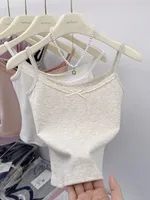 White Lace Camisole Women's Summer  Summer New Pure Outfit Short Base Top sku image 10