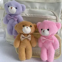 Cute Girl Heart Plush Bow Bear Doll Holiday Gift Children's Backpack Keychain Pendant Wholesale main image 3
